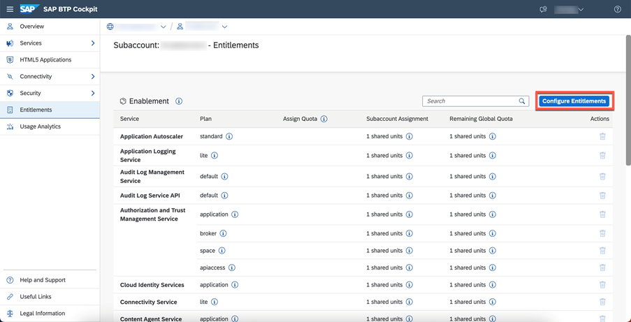 Set SAP AI Launchpad as an entitlement