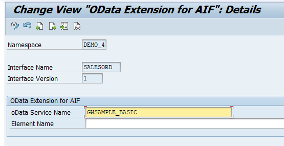 Define OData Settings