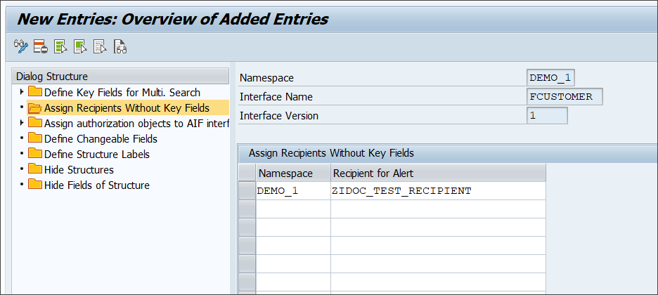 Assign recipients