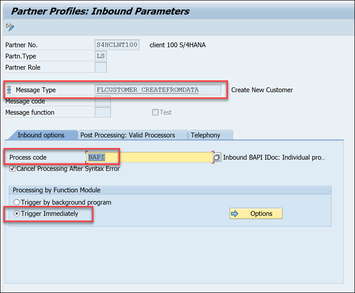 Add inbound processing