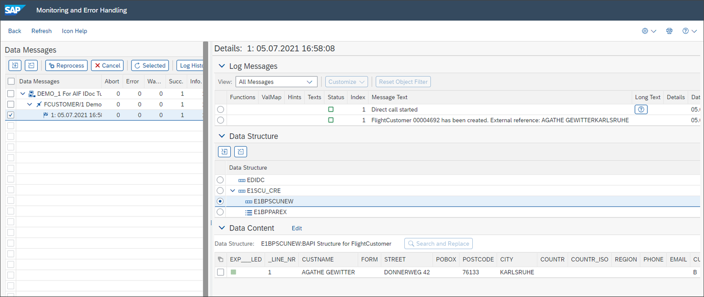 Message Dashboard Error Handling