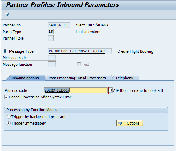Add inbound processing