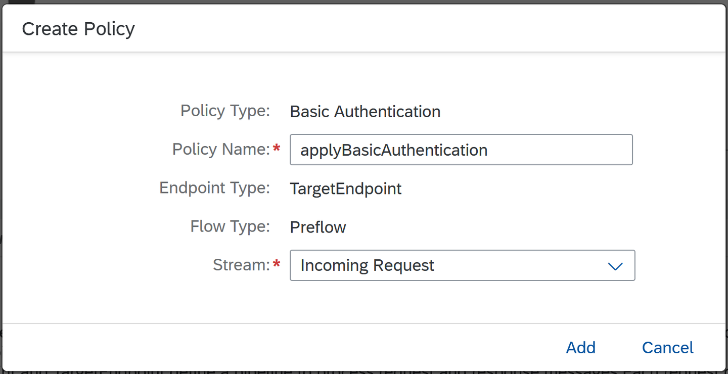 Add a Basich Authentication Policy