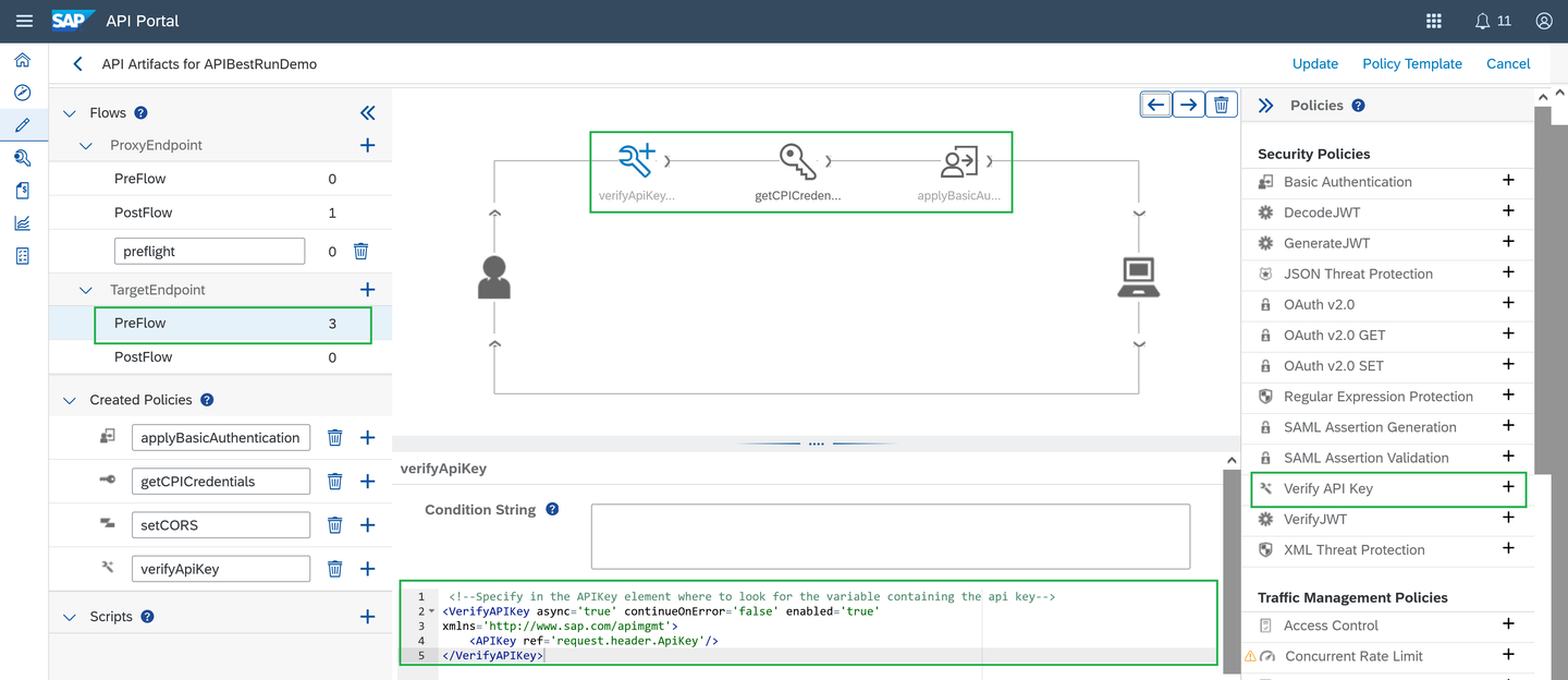 Set up Verify API Key Policy