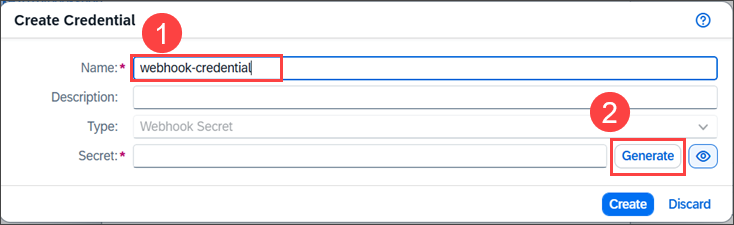 Add webhook credential in CICD 3