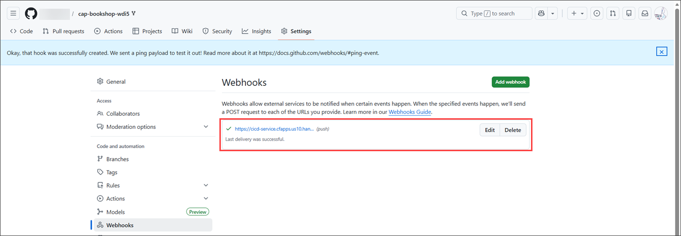 Add webhook in CICD 10