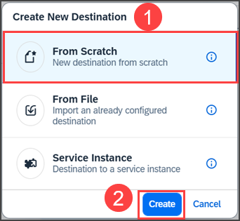 Create Cloud Integration Destination 2