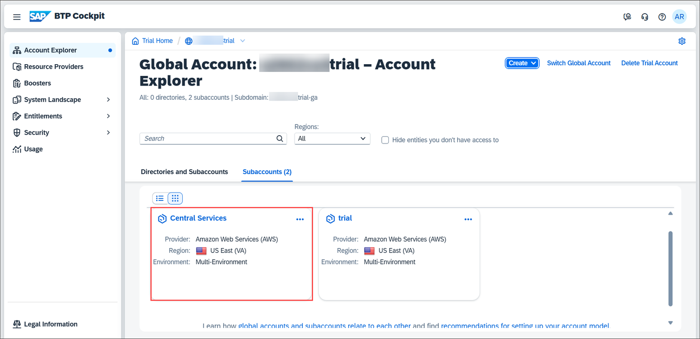 Create CS Subaccount 04