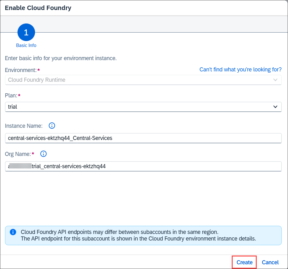 Create CS Subaccount 06