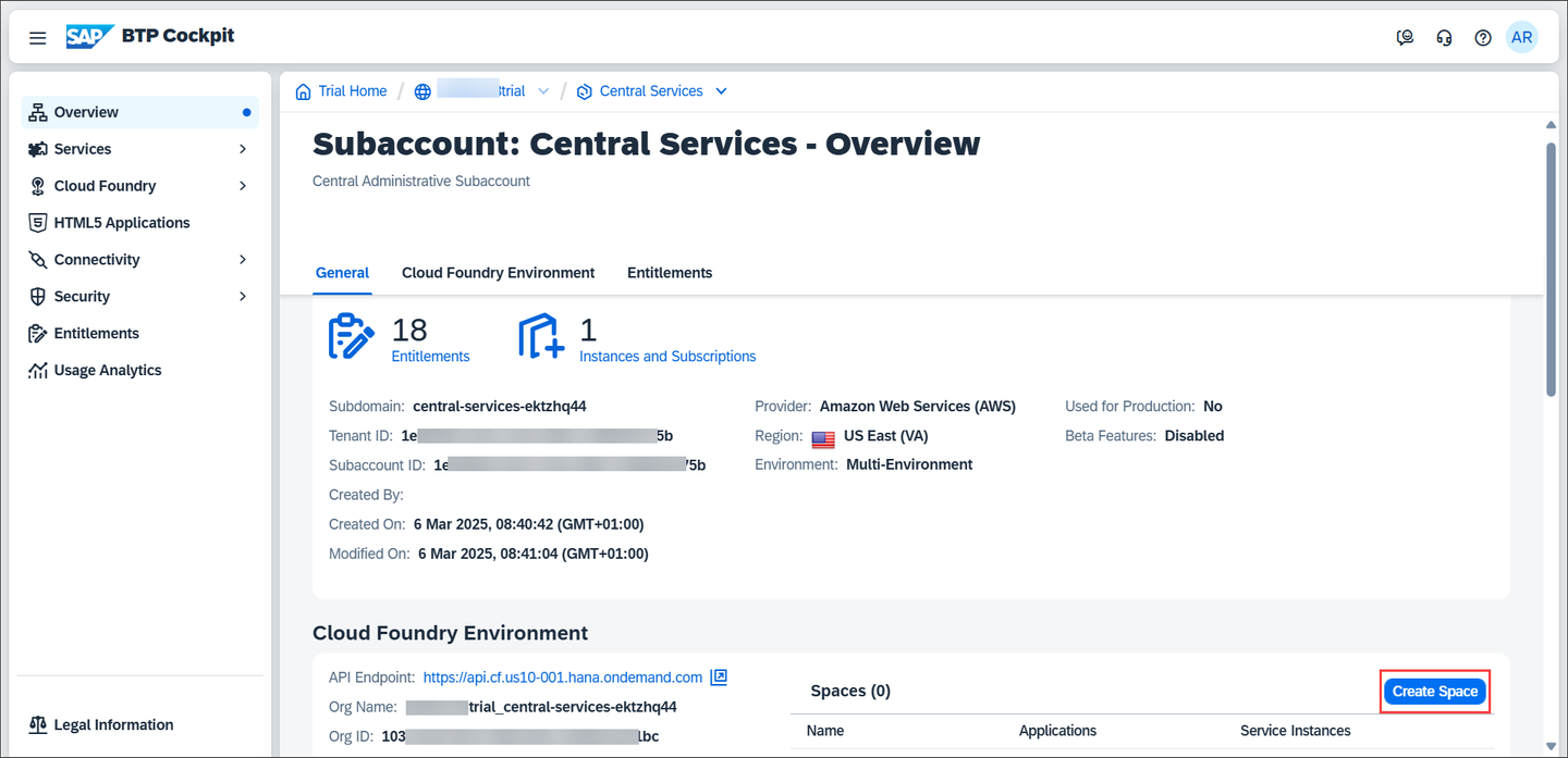 Create CS Subaccount 07