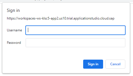 Figure 2 โ Login pop-up for mocked authentication
