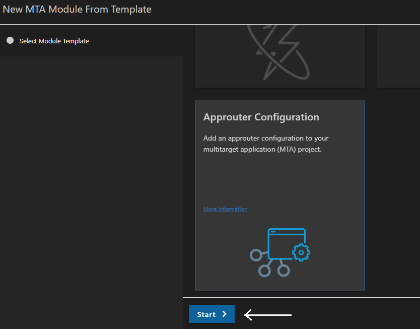 Figure 6 โ Start Approuter Configuration