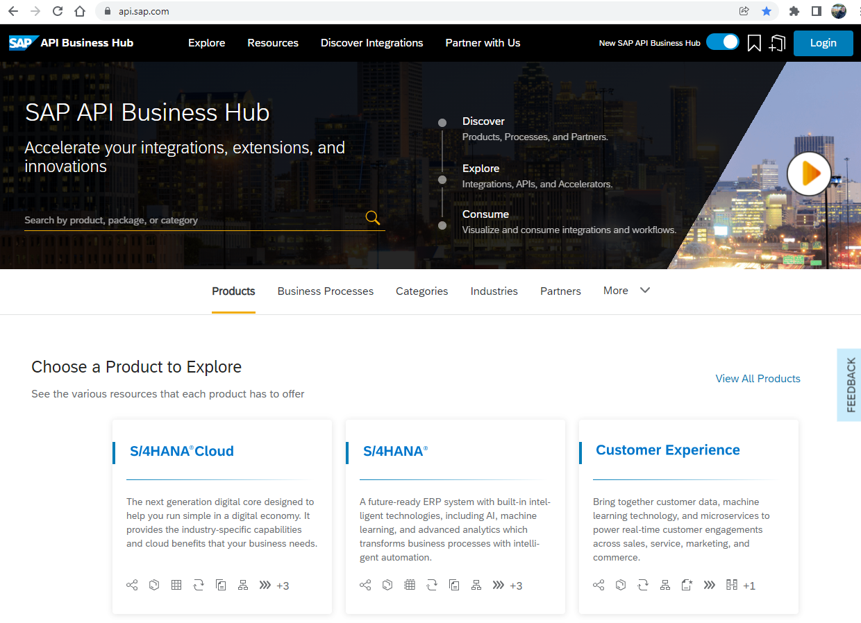 Figure 1 โ SAP API Business Hub