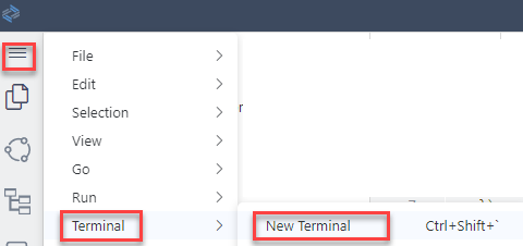 open terminal