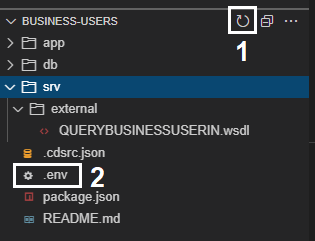 Figure 11 โ .env file for services binding