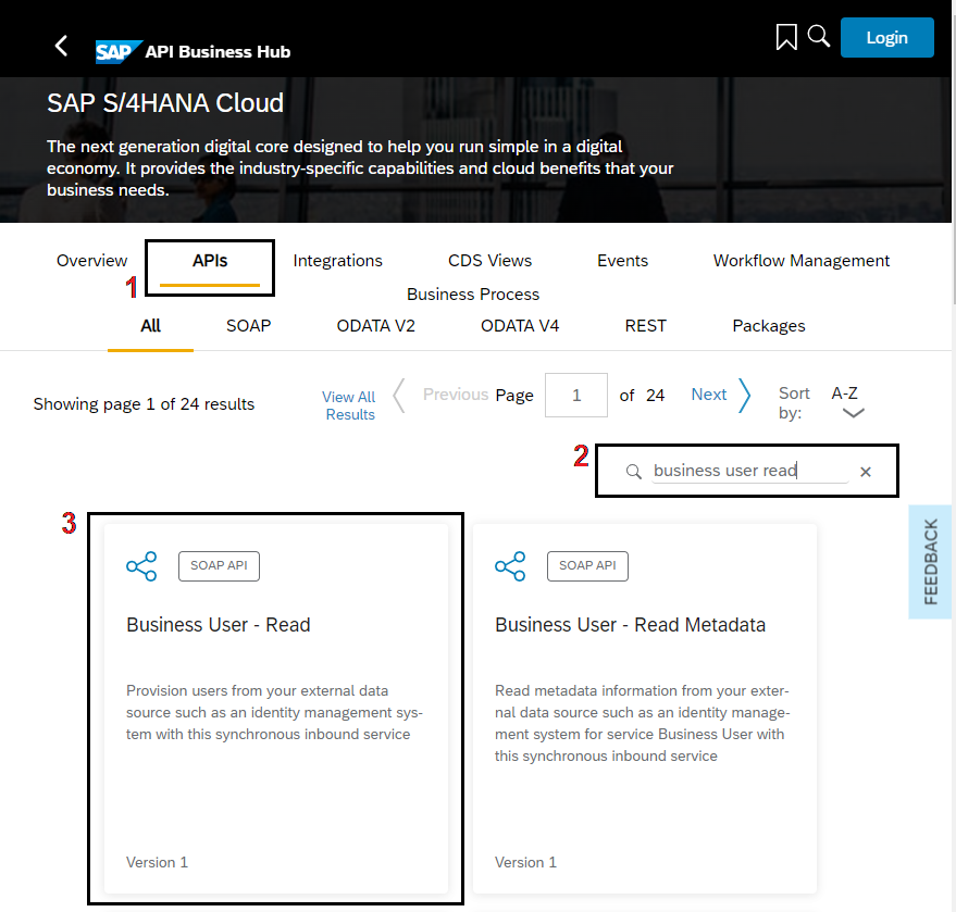 Figure 3 โ Locate Business User โ Read SOAP API