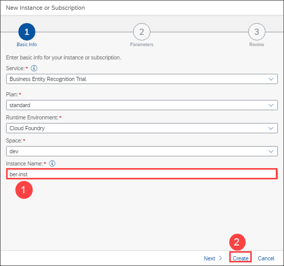 Create Instance