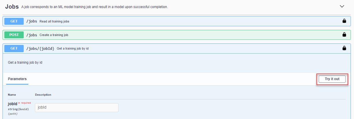 Training Job Status Endpoint