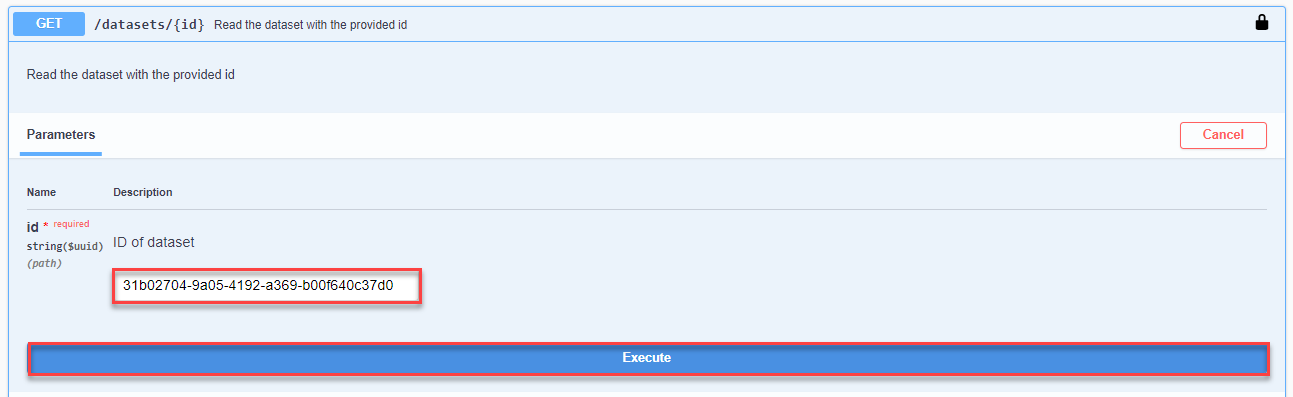 Dataset Status Execute