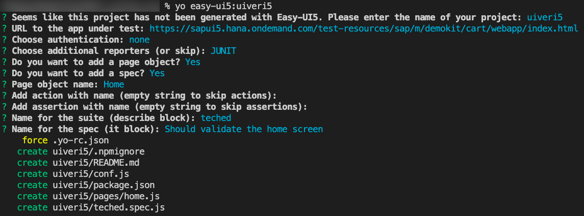 Questions for generating the project structure