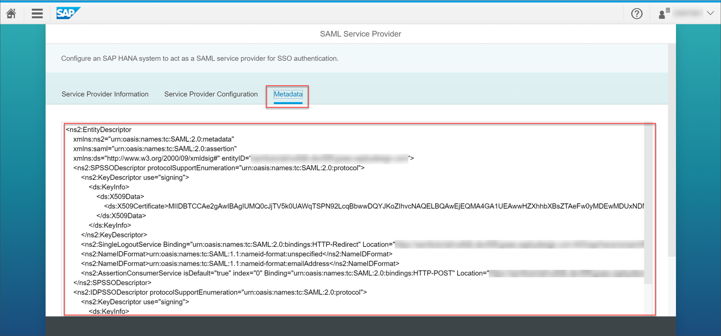 Save the metadata as XML