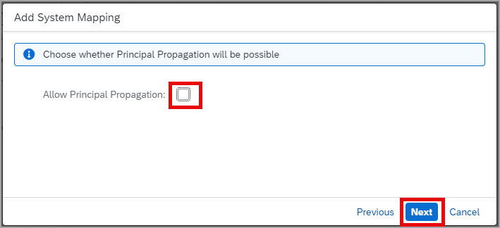Deselect principal propagation
