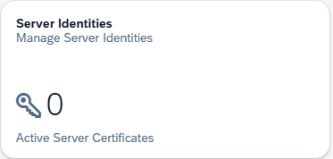 Server certificates tile