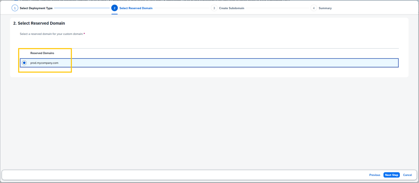 Select domain