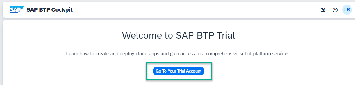 Enter trial account