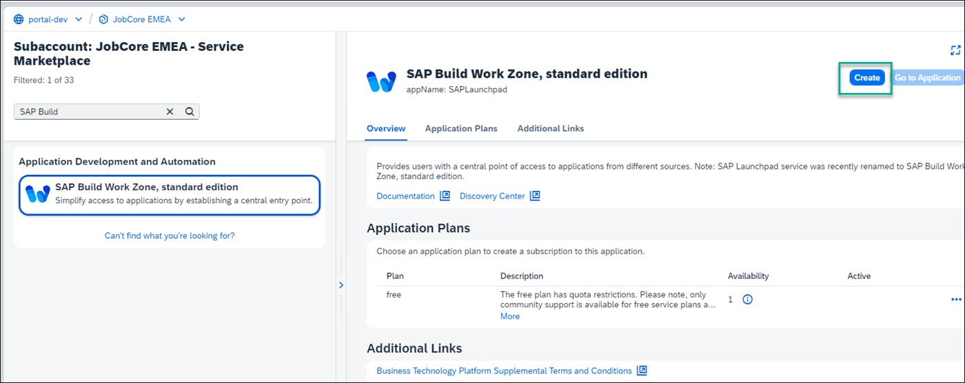 Create subscription