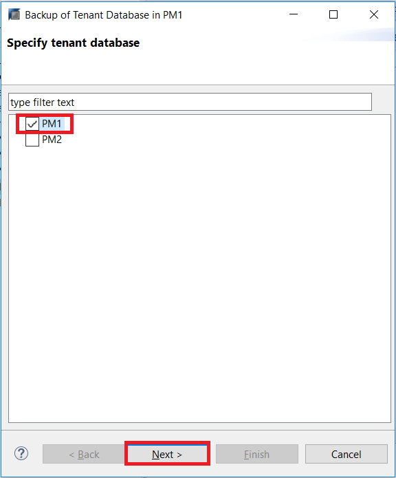 Specify Tenant Database