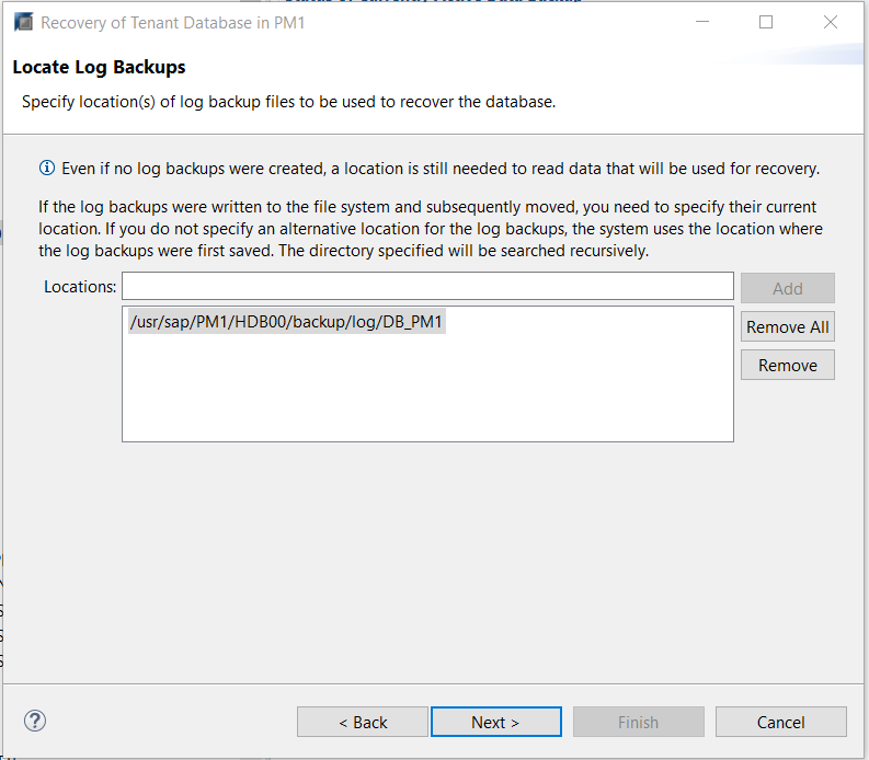 Log Backup