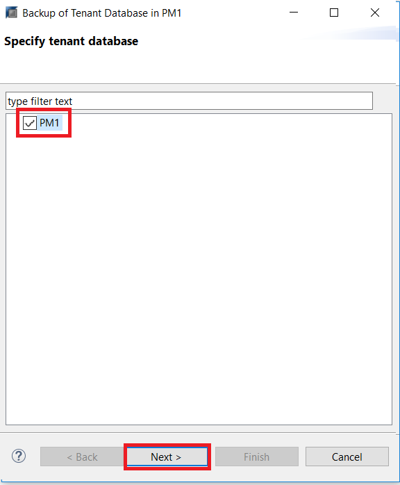 Specify Tenant Database