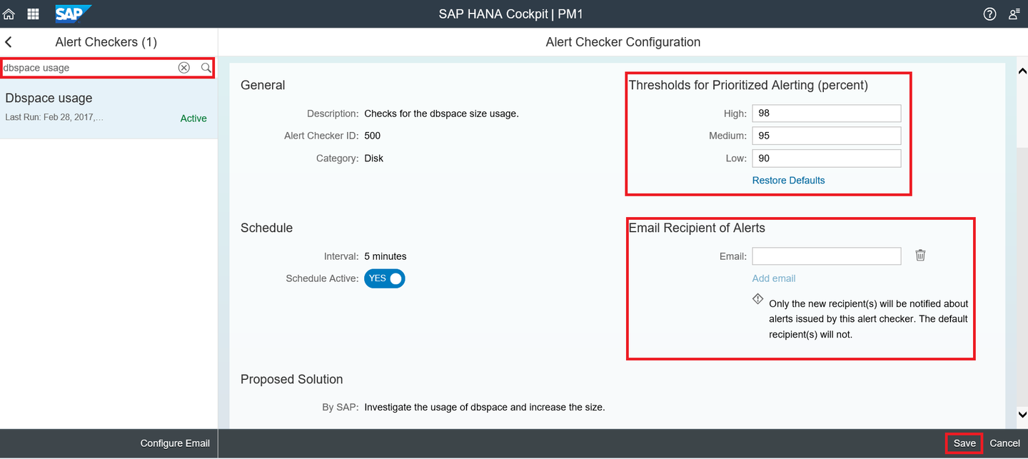 Configure Alerts