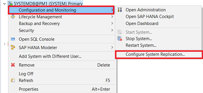 Configure System Replication