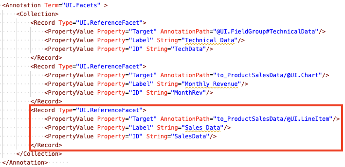 Add New Reference Facet