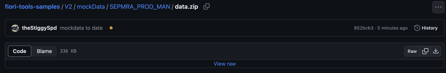 Download mock data from GitHub