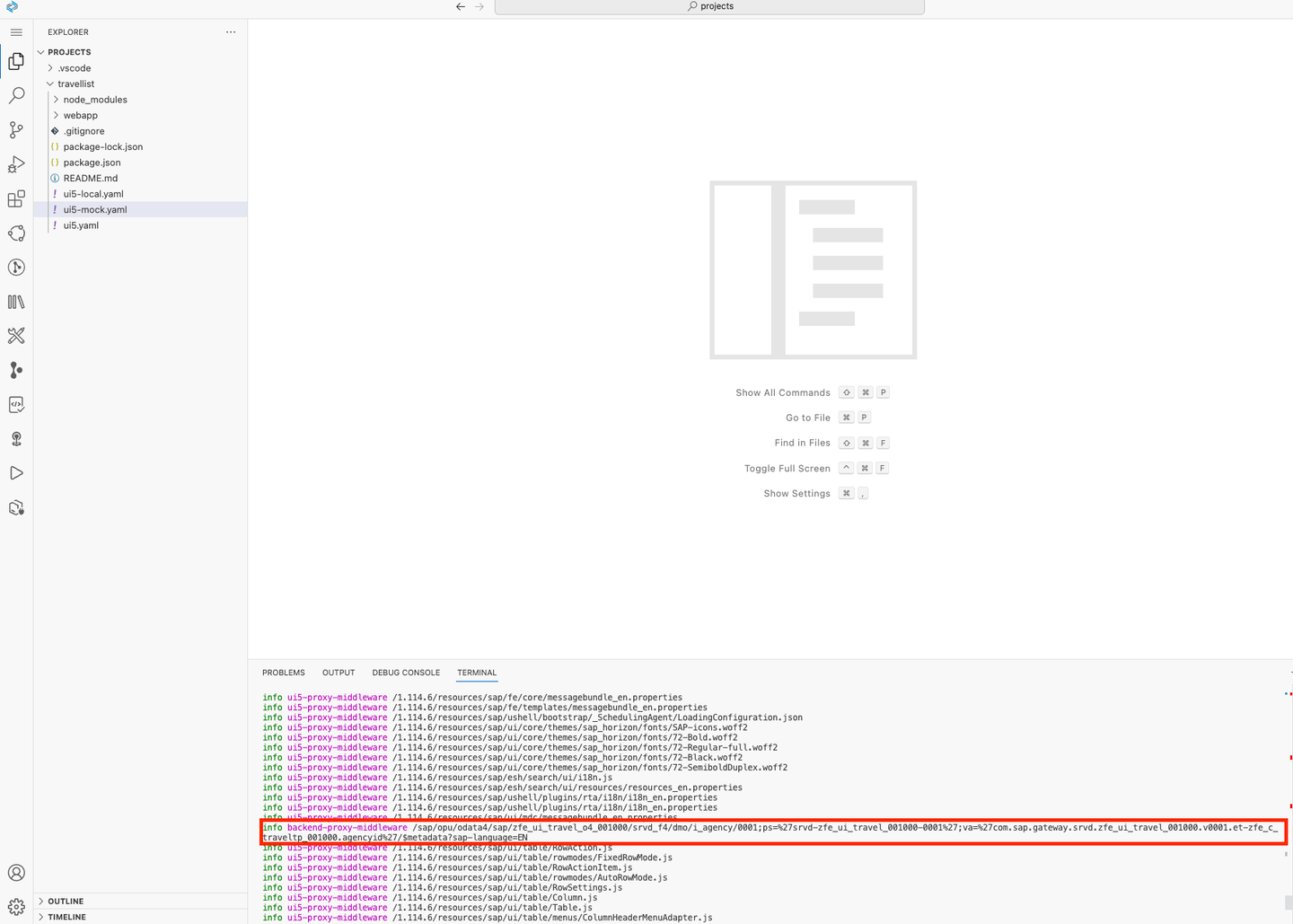Metadata call
