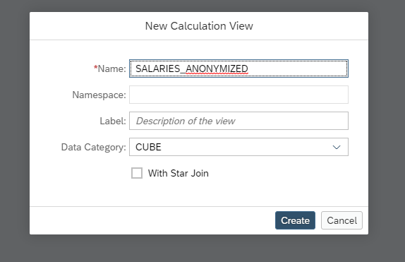 New calculation view