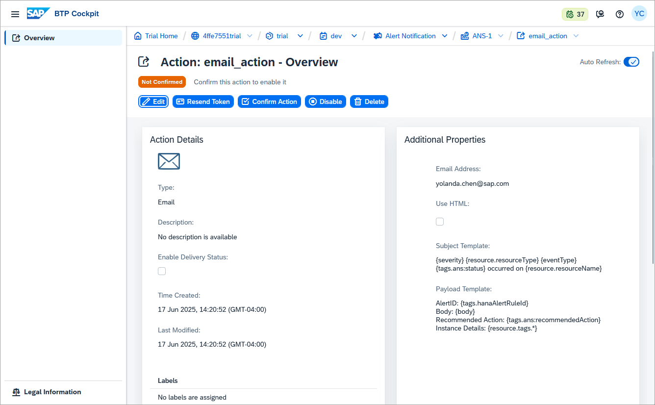 confirm email address