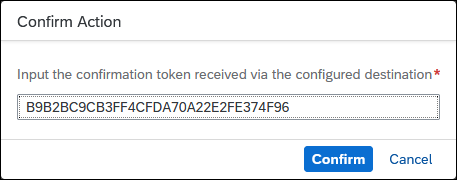 confirmation token