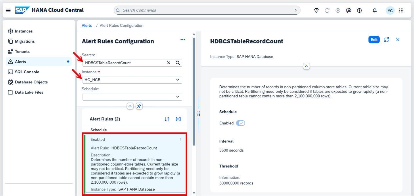 Configure Alert Rules Search