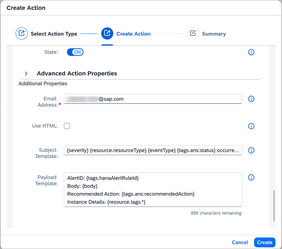 advanced action details