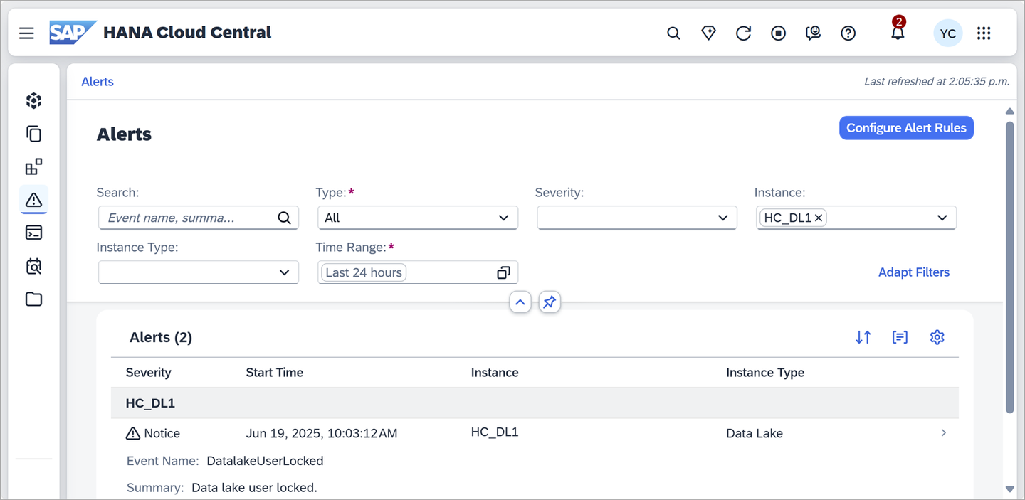 data lake user locked