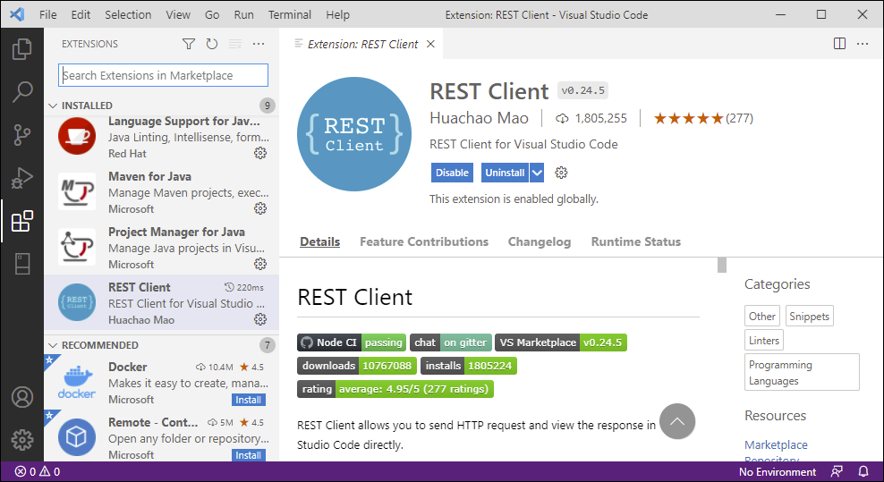 Install Rest client