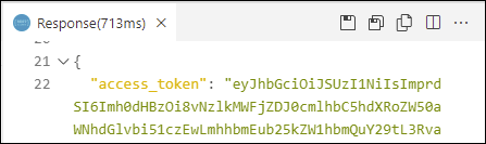 start of the access_token to be Copied