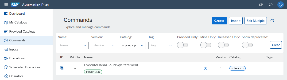 sql-sapcp catalog