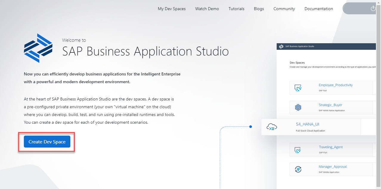 Create Dev Space