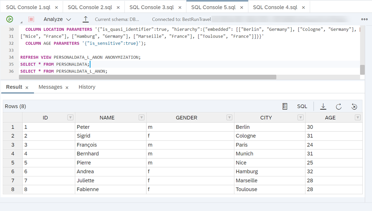 l-diversity data before