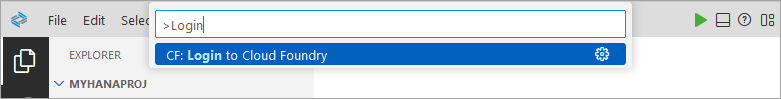 cloud foundry login menu